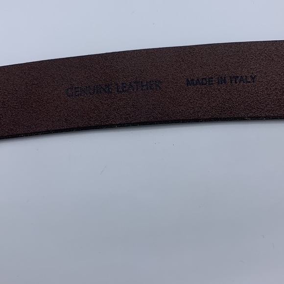 Mens genuine leather brown belt - Picture 3 of 3